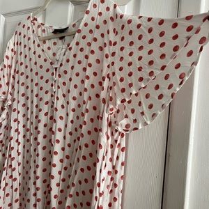 Lane Bryant crinkle polka dot top size 26 - New with tags